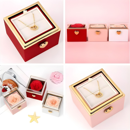 Rosa eterna con collar