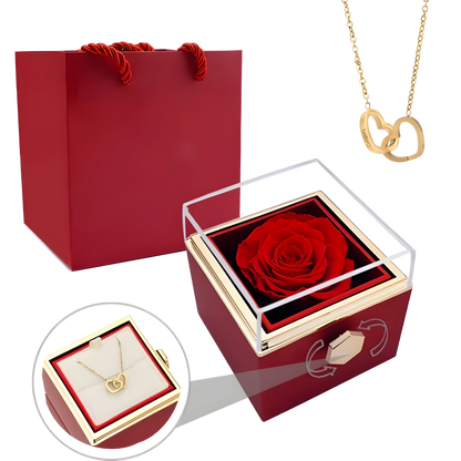 Rosa eterna con collar