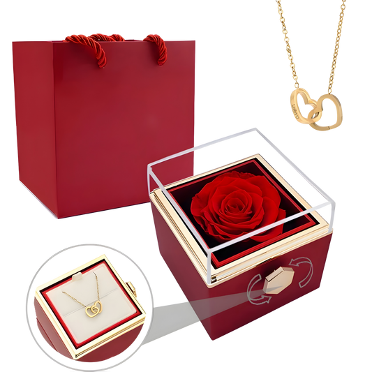 Rosa eterna con collar