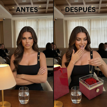 Rosa eterna con collar